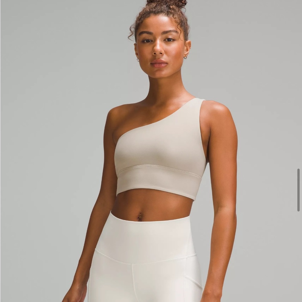 Lululemon beige bra one shoulder
